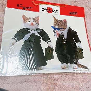 Amazon.co.jp: なめ猫 ポスター 外枠付き4枚セット 当時物 レア レトロ